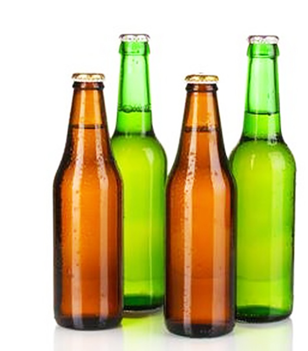 Beer bottle, carbonated beverage bottle, sparkling wine bottle